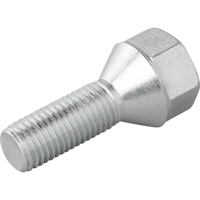 ProPlus wielbout M12 x 1,5 met 28 mm draadlengte en conische kegelzitting voor ongeremde aanhangers set van 4