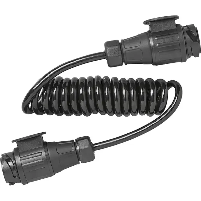 ProPlus Spiraalkabel 1,5 m 13-polig 8-aderig met 2 PVC stekkers voor aanhanger en caravan