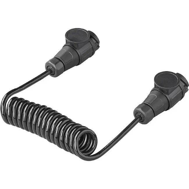 ProPlus Spiraalkabel 1,5 m 13-polig 8-aderig met 2 PVC stekkers voor aanhanger en caravan