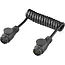 ProPlus Spiraalkabel 1,5 m 13-polig 13-aderig met 2 PVC stekkers voor aanhanger en caravan