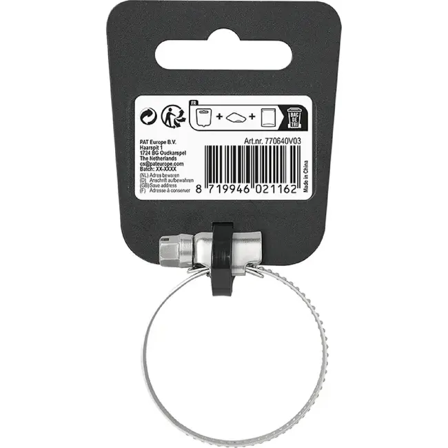 Proplus slangklem 25-40 mm van RVS AISI 316 A4 marinekwaliteit voor caravan, trailer, boot en industrie