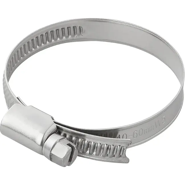 Proplus slangklem 40-60 mm van RVS AISI 316 A4 marinekwaliteit voor caravan, trailer, boot en industrie