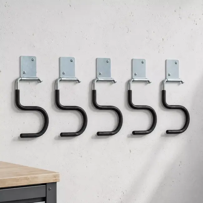 Hendrik Jan Gereedschapshaken set 5 stuks inclusief schroeven