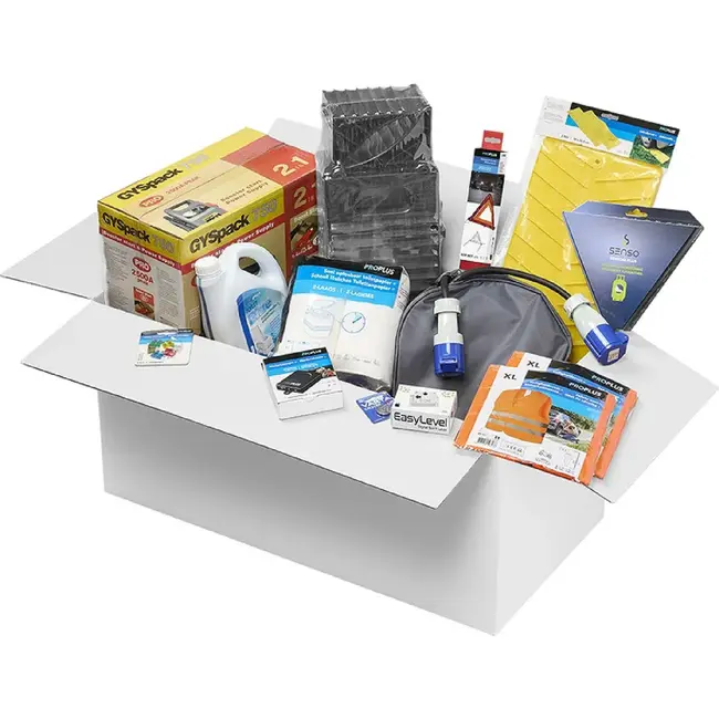 ProPlus Complete Camper Start-Up Set met Oprijblokken CEE Set EasyLevel Veiligheidsset en Camper Accessoires