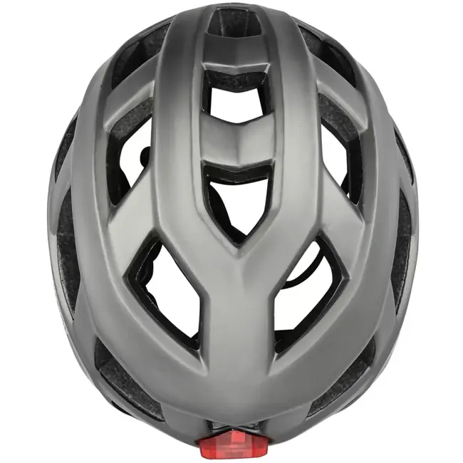 Benson Fietshelm volwassenen met verlichting grijs L - kunststof - LED - verstelbaar - 62 cm - grijs