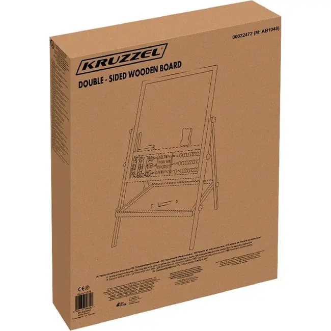 Kruzzel Dubbelzijdig Houten Educatief Bord - Ideaal voor Jonge Leerlingen