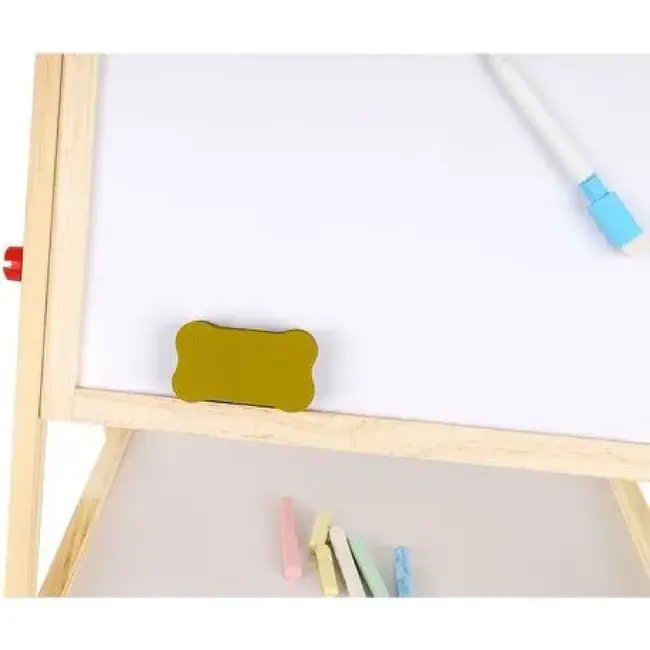 Kruzzel Dubbelzijdig Houten Educatief Bord - Ideaal voor Jonge Leerlingen