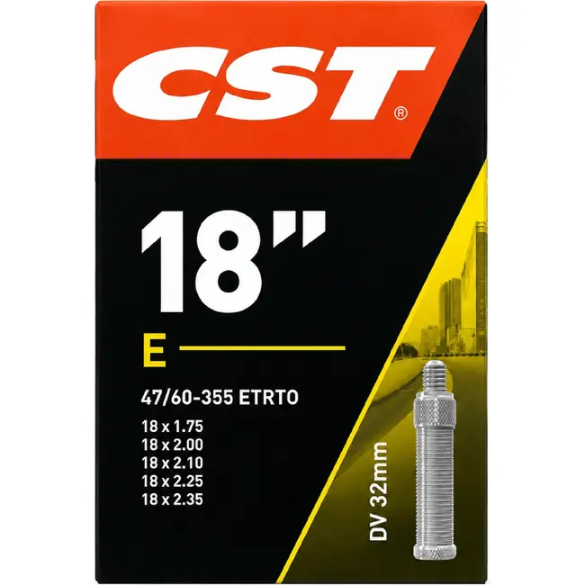 CST Binnenband 18 inch - Dunlop ventiel 32 mm - Hoogwaardig rubber - Zwart