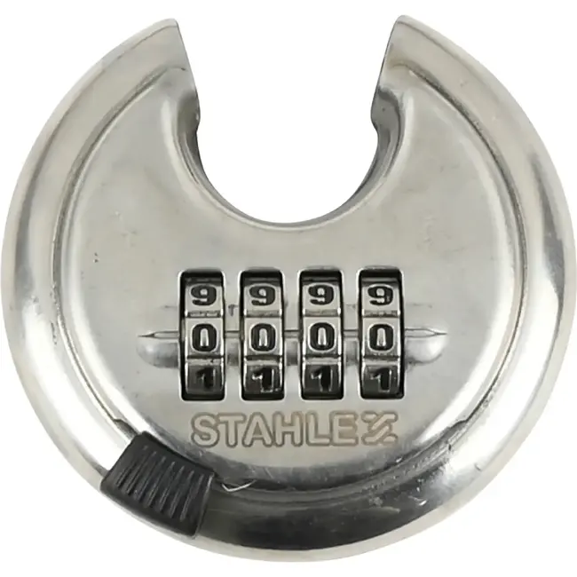 Stahlex Discus slot met cijferslot - RVS - Ø 70 mm - Weersbestendig - Sleutelloos