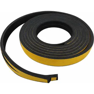 Benson Tochtband zwart - 2 stuks - 2,75 m - EVA materiaal - Eenvoudig te bevestigen