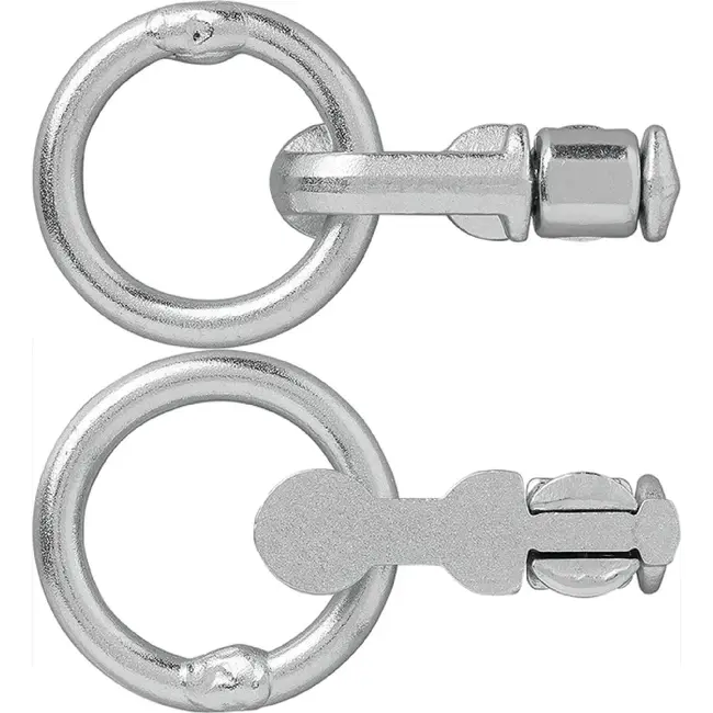 ProPlus Dubbele stud fitting voor bindrail - Ø 45 mm ring - 62 x 27 x 18,5 mm - Breeklast 2.700 kg