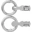 ProPlus Dubbele stud fitting voor bindrail - Ø 45 mm ring - 62 x 27 x 18,5 mm - Breeklast 2.700 kg