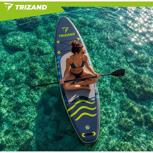Trizand SUP-board 320 cm met verstelbare peddel, pomp, leash, rugzak en 3 stabilisatoren