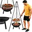 Kaminer Tuinbarbecue op drie poten met hangend rooster van 58 cm en vuurhaard