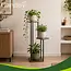 Gardlov 3-laagse metalen plantenstandaard 78 cm met MDF plateaus houtkleur loft design draagvermogen 40 kg