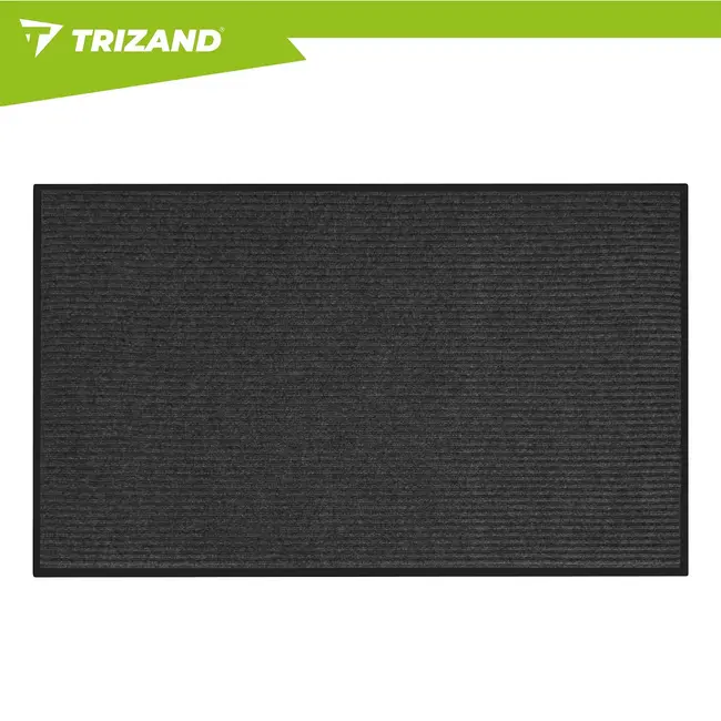 Trizand Antislip deurmat 80 x 120 cm grijs voor binnen en buiten, eenvoudig wasbaar op 40 °C