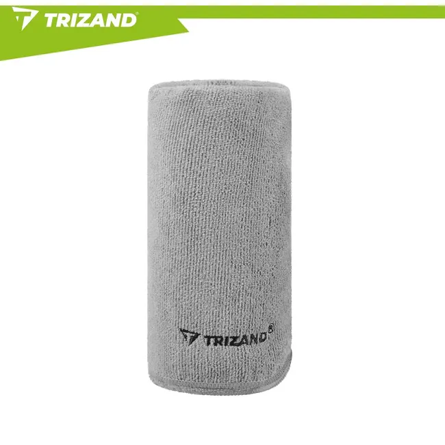Trizand Microvezel handdoek 120 x 60 cm donkergrijs, lichtgewicht en sneldrogend met opberghoes