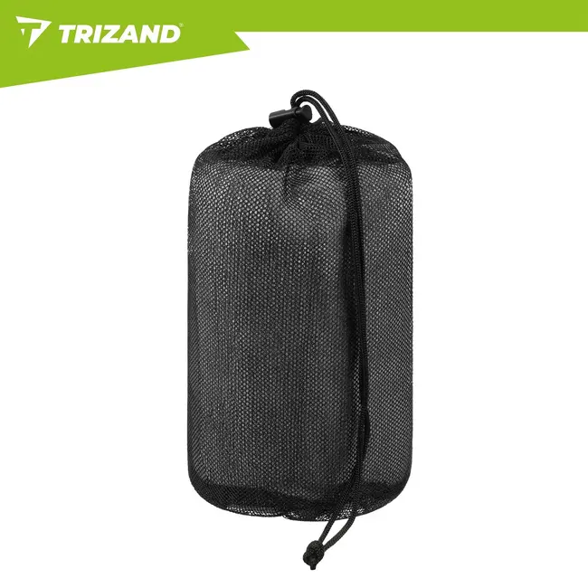Trizand Microvezel handdoek 120 x 60 cm donkergrijs, lichtgewicht en sneldrogend met opberghoes