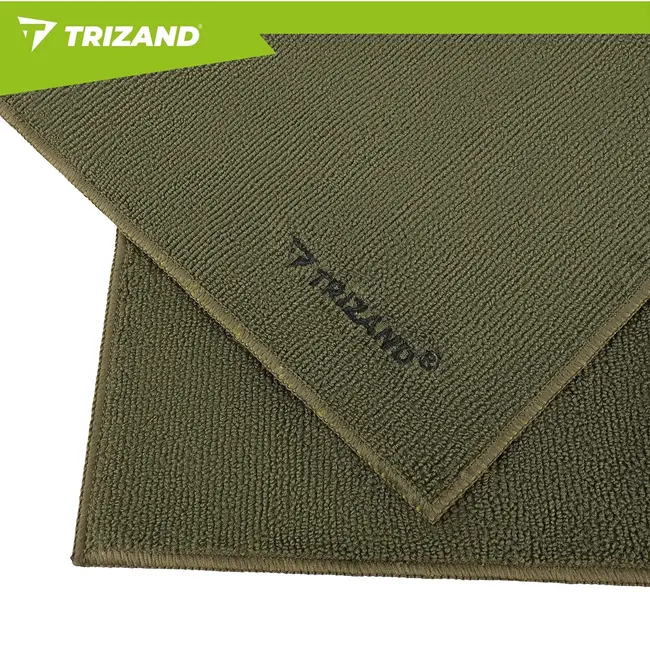 Trizand Microvezel handdoek 120 x 60 cm donkergroen voor sport, strand en reizen met opberghoes