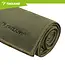 Trizand Microvezel handdoek 120 x 60 cm donkergroen voor sport, strand en reizen met opberghoes