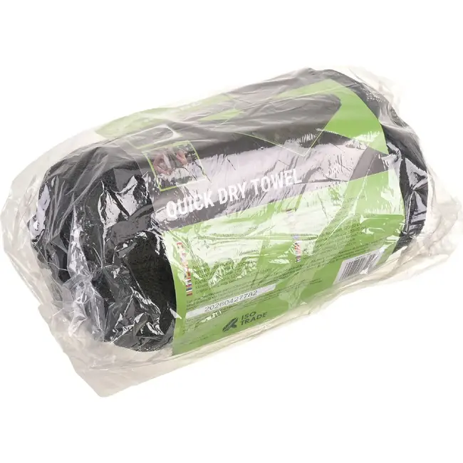 Trizand Microvezel handdoek 120 x 60 cm donkergroen voor sport, strand en reizen met opberghoes