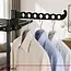 Zortiva Opvouwbaar verticaal droogrek 178 cm met 3 niveaus, 4 wielen en zijhaken voor kleding