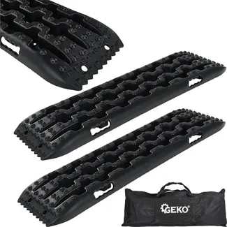 GEKO Offroad oprijmat 104 x 28 x 6 cm voor extra tractie met draagkracht tot 10 ton bij terreinwerk