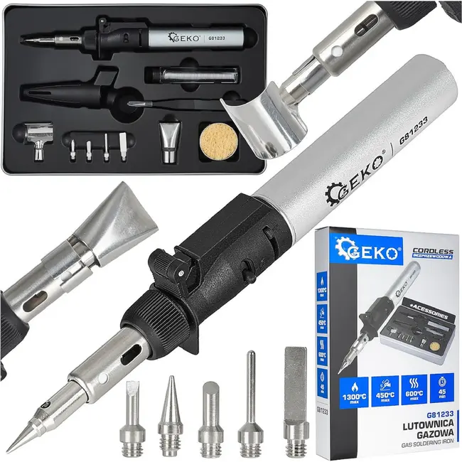 GEKO Gassoldeerbout met accessoires voor montage en onderhoud