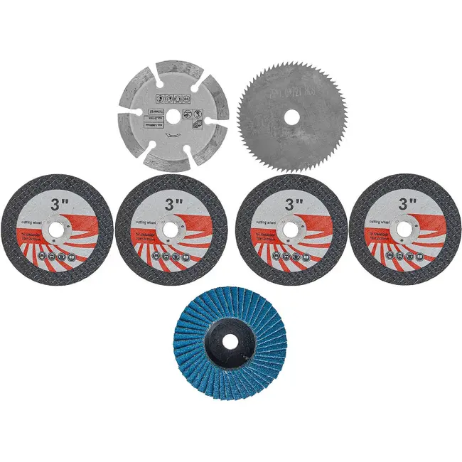 GEKO Schijvenset voor mini slijper 76 mm, 7-delig doelgericht