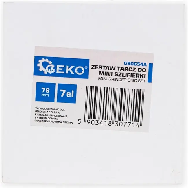 GEKO Schijvenset voor mini slijper 76 mm, 7-delig doelgericht