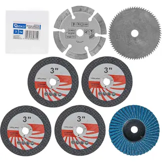 GEKO Schijvenset voor mini slijper 76 mm, 7-delig doelgericht