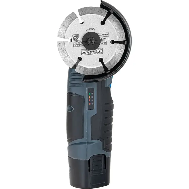 GEKO Accu mini haakse slijper 12 V 76 mm met twee accu's van 2,0 Ah