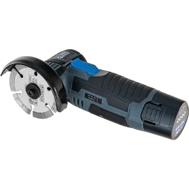 GEKO Accu mini haakse slijper 12 V 76 mm met twee accu's van 2,0 Ah