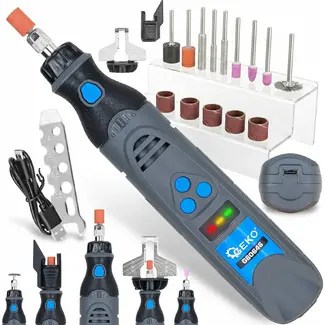 GEKO Accu-minislijper 3,6 V met accessoires voor slijpen, schuren en graveren bij modelbouw