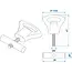 ProPlus Eindstop tentrail - kunststof knop - Ø 8-10 mm - set van 2