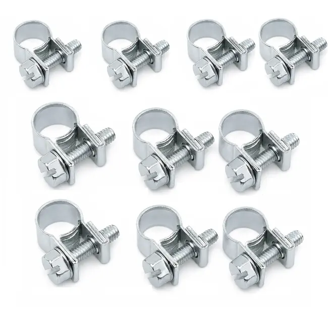 GEKO Mini GBS slangklem 6-8 mm van verzinkt staal voor stevige verbindingen op slangen en leidingen