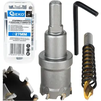 GEKO Hardmetalen TCT gatenzaag 27 mm met zeskantopname voor metaal
