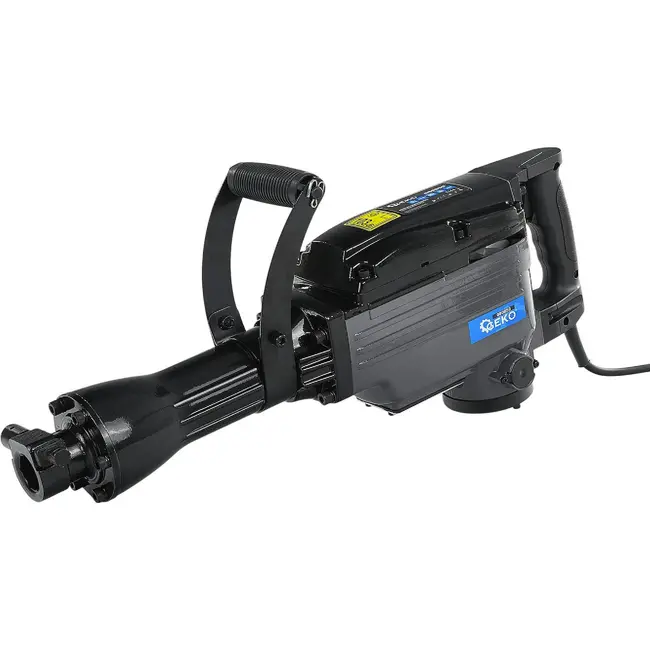 GEKO Sloophamer 45 J 1200 W met HEX opname, twee beitels, hulpgreep en opbergkoffer