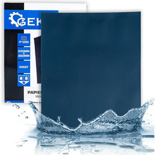 GEKO Watervast schuurpapier 230 x 280 mm P1200, 50 stuks praktisch