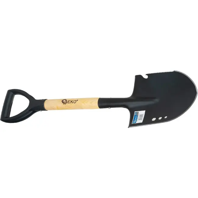 GEKO Schep met houten steel 70 cm met praktische maatvoering
