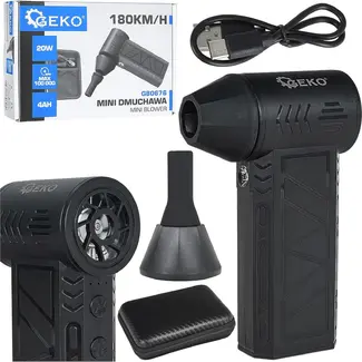 GEKO Accu-luchtblazer 7,4 V 4000 mAh met USB-C, ledlamp en compacte behuizing voor reiniging