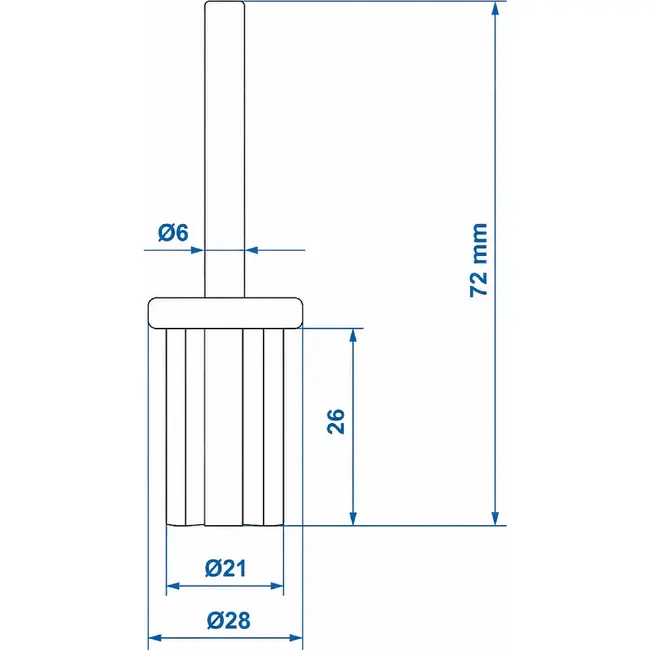 ProPlus Tentstokdop - boventop met pin - Ø 21 mm - set van 4 stuks - zwart/zilver