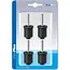 ProPlus Tentstokdop - boventop met pin - Ø 21 mm - set van 4 stuks - zwart/zilver