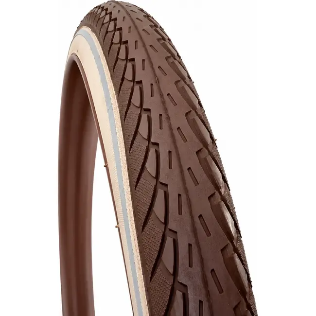 Deli tire 28 Inch Buitenband 47-622 Bruin/Creme met Reflectie voor Stadsfiets