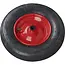 ProPlus Kruiwagenwiel - Luchtband met metalen velg - Ø 370 mm - Asgat Ø 20 mm - Zwart/Rood