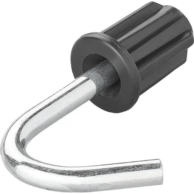 ProPlus Tentdop met ronde haak - metaal - Ø 19 mm - zwart