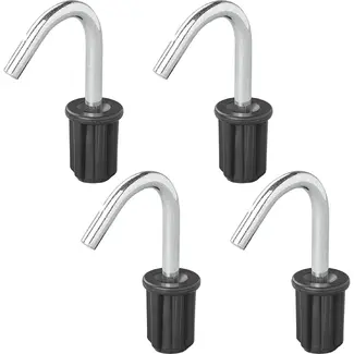 ProPlus Tentdop met ronde haak - metaal - Ø 19 mm - zwart - 4 stuks