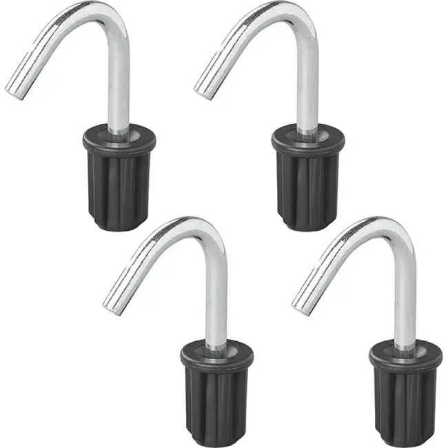 ProPlus Tentdop met ronde haak - metaal - Ø 19 mm - zwart - 4 stuks