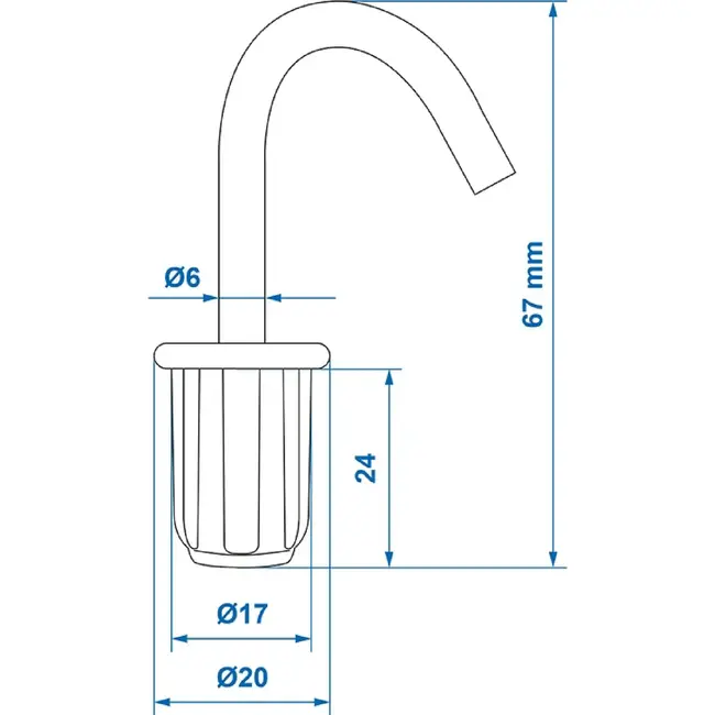 ProPlus Tentdop met ronde haak - metaal - Ø 19 mm - zwart - 4 stuks