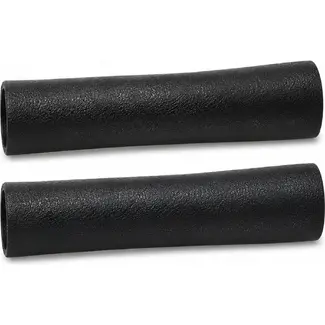 Falkx Zwarte fiets handvatten - 120mm - Comfortabel PVC - Set van 2